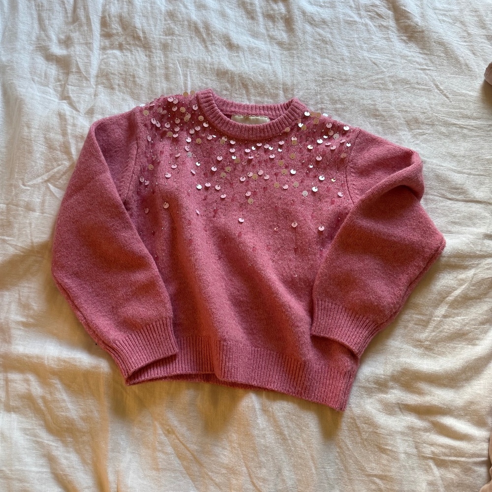 Zara Girls Embellished Sweater - Size 8